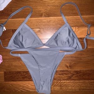 Metallic gray bikini